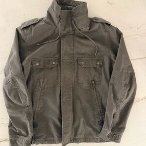 Diesel Jacket Mens XXL Gray Motorcycle Biker Y2K Retro Utility Field Military